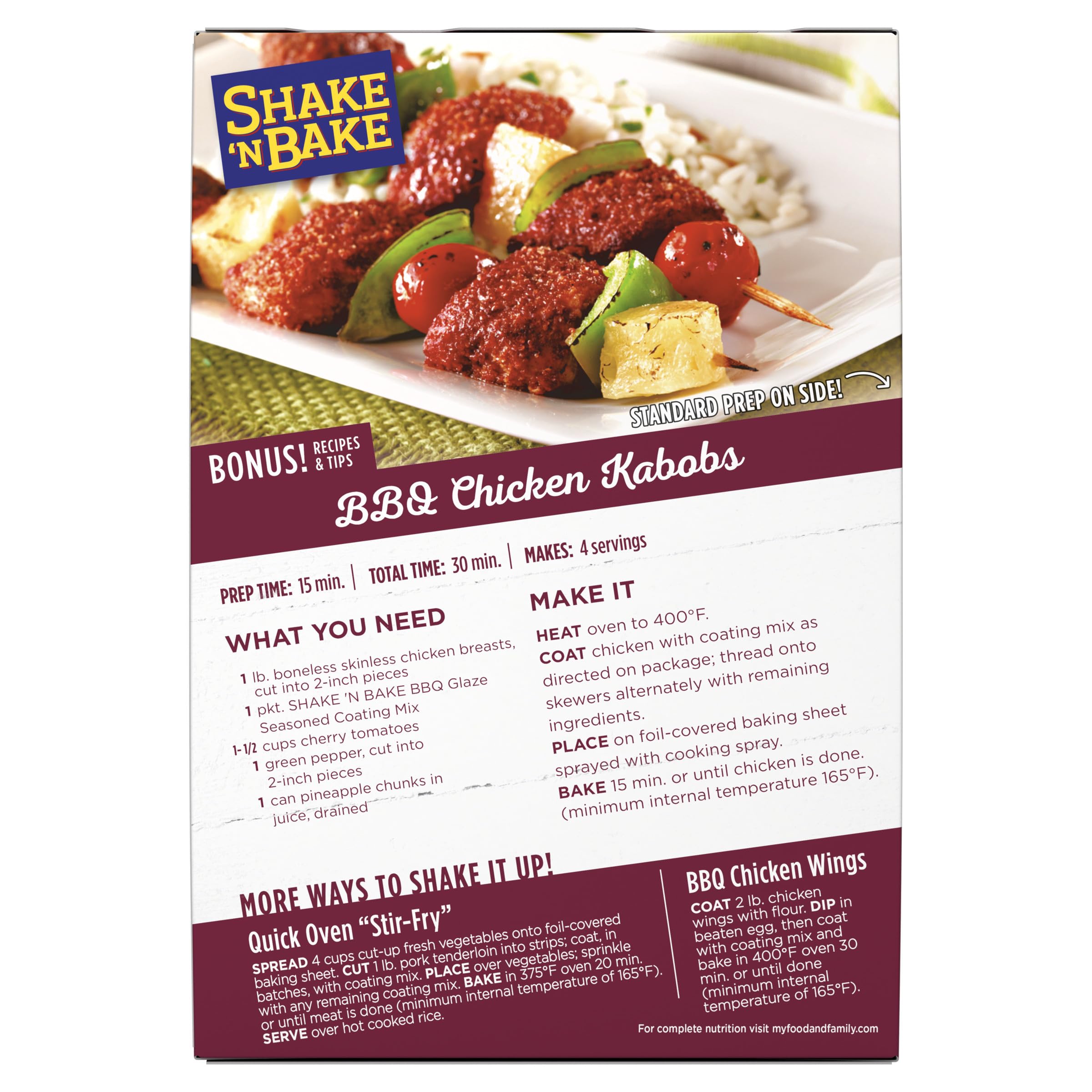 Shake 'N Bake BBQ Glaze Seasoned Coating Mix, 6 oz Shake 'N Bake