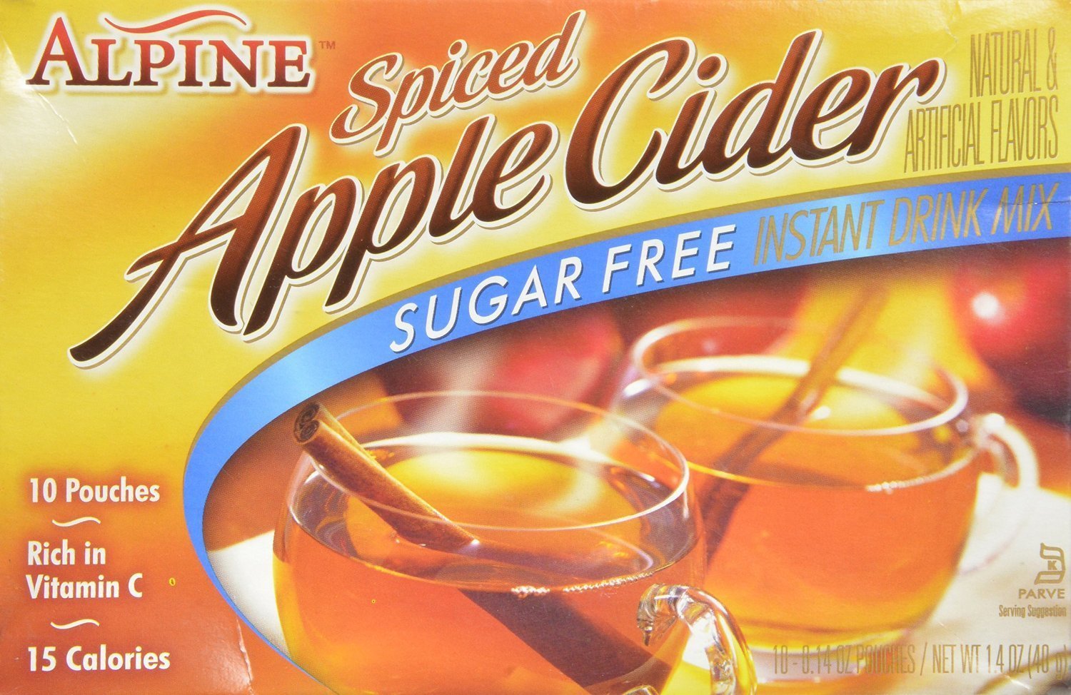 Alpine Sugar-Free Spiced Apple Cider Mix, 10 ct (Pack of 2) Alpine