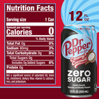 Dr Pepper Zero Sugar Creamy Coconut Soda, 12 fl oz (Pack of 12) Dr Pepper
