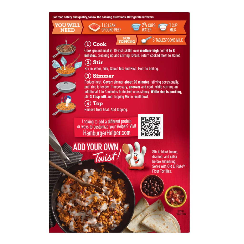 Hamburger Helper Skillet Dinner Mix, 2 Boxes per Pack, 10 Flavors