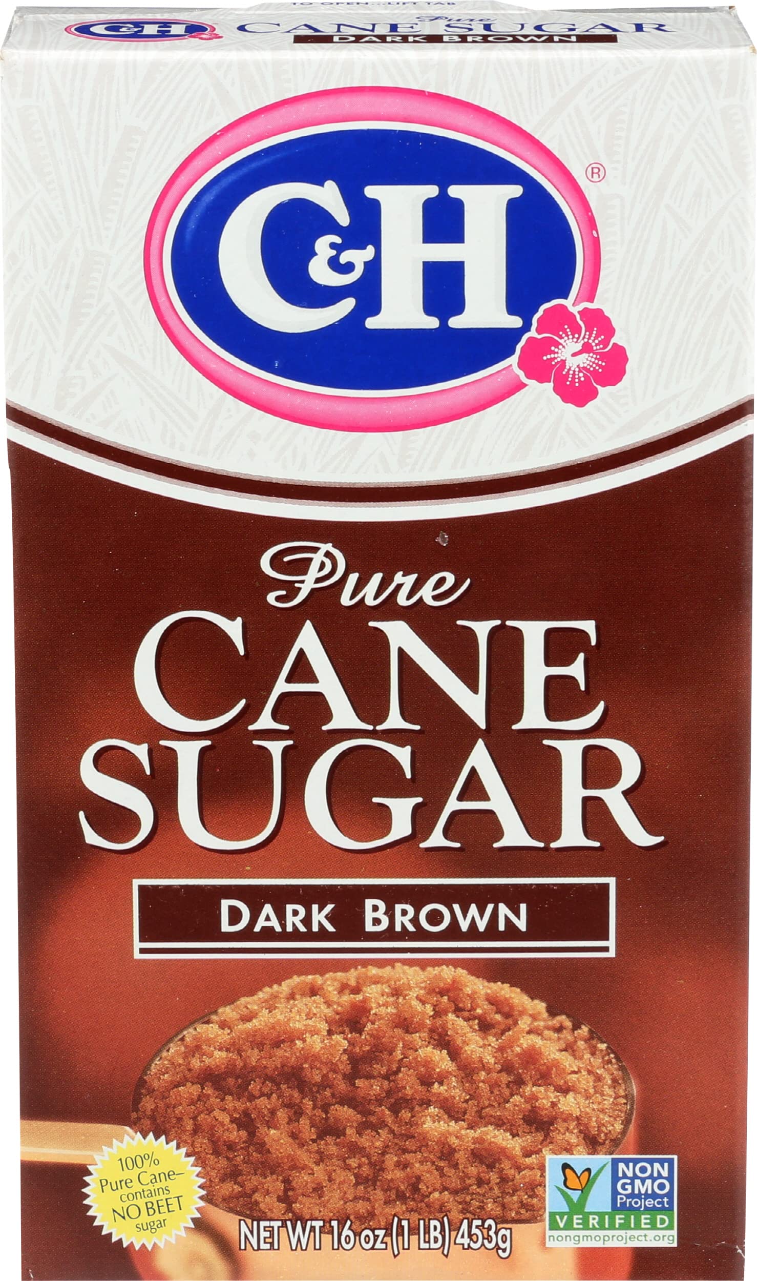 C&H C H Pure Cane Granulated Dark Brown Sugar Lb C&H