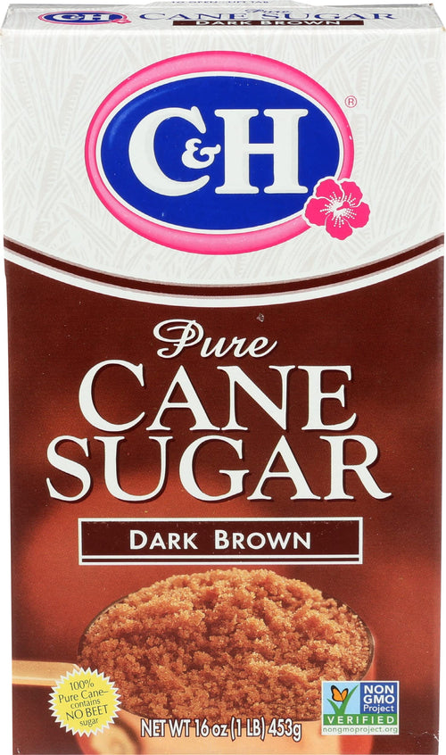 C&H C H Pure Cane Granulated Dark Brown Sugar Lb C&H