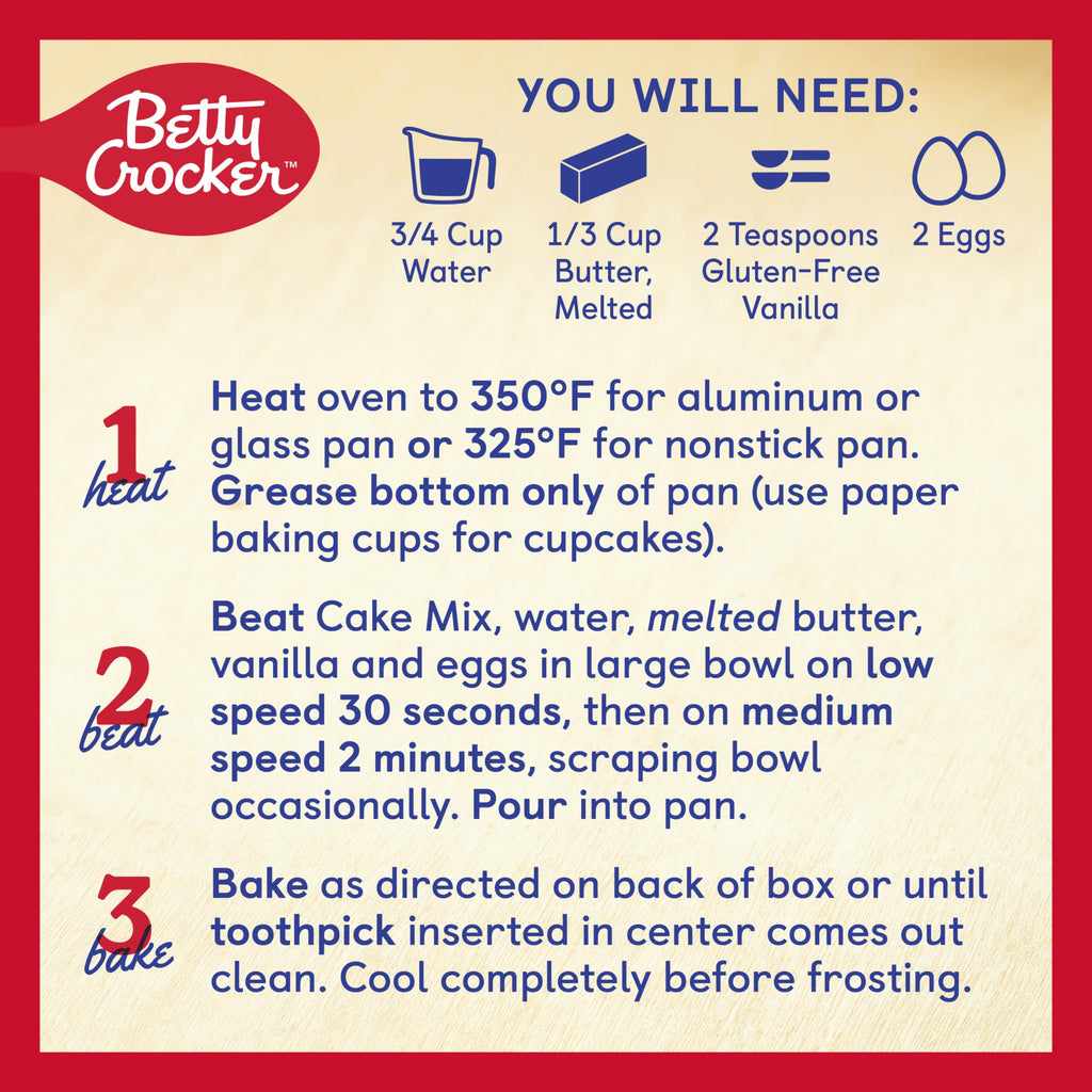 Betty Crocker Gluten Free Yellow Cake Mix, 15 oz Betty Crocker