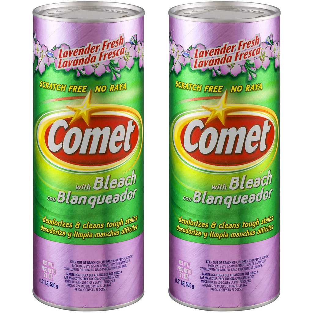 Comet Cleaner with Bleach, Lavender Fresh, 21 oz (Pack of 2) Comet