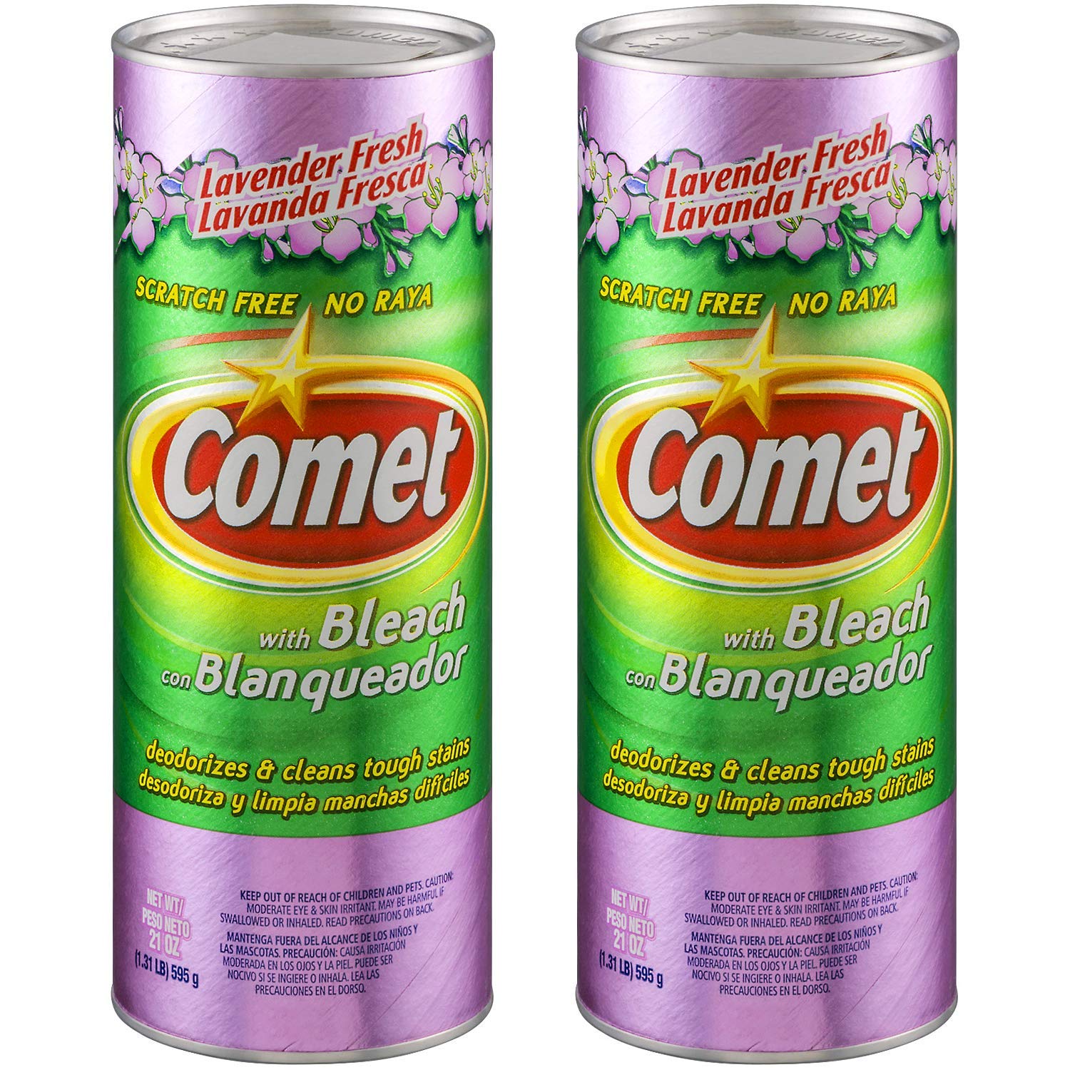 Comet Cleaner with Bleach, Lavender Fresh, 21 oz (Pack of 2) Comet