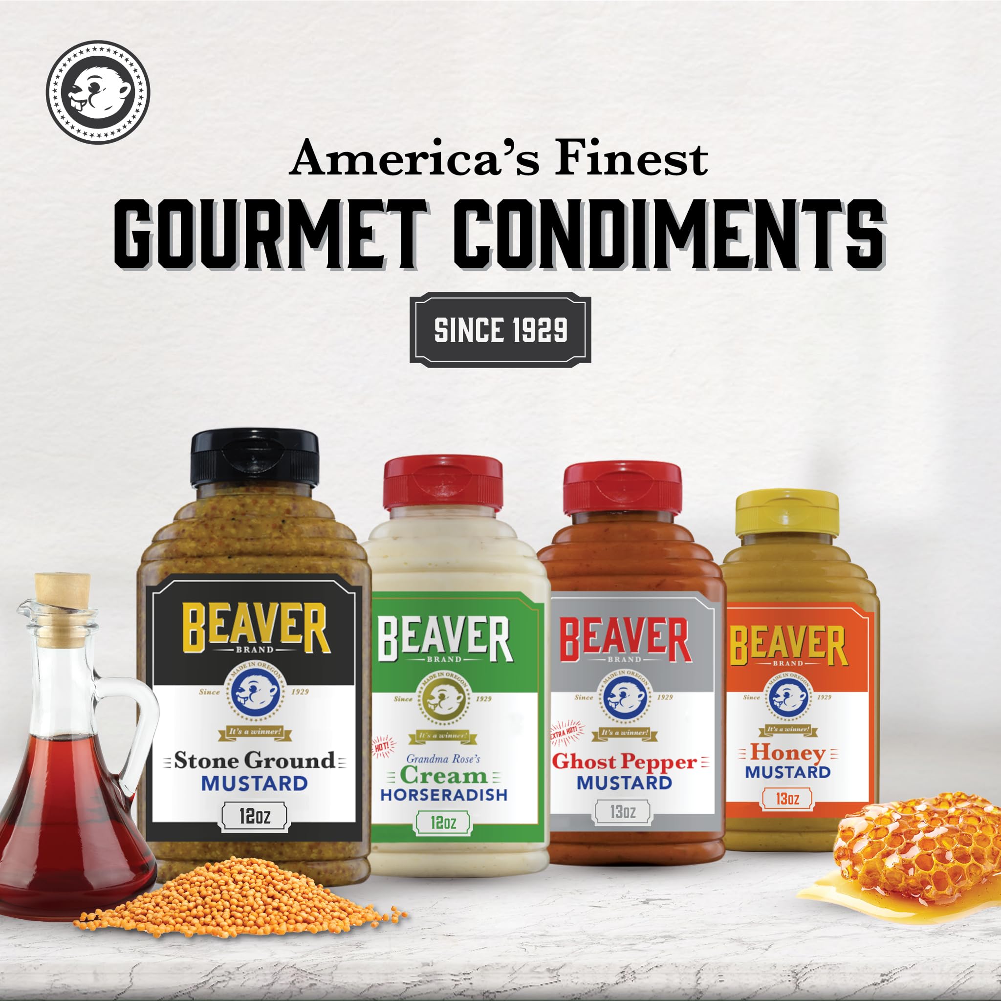 Beaver Mustard Squeeze Bottle