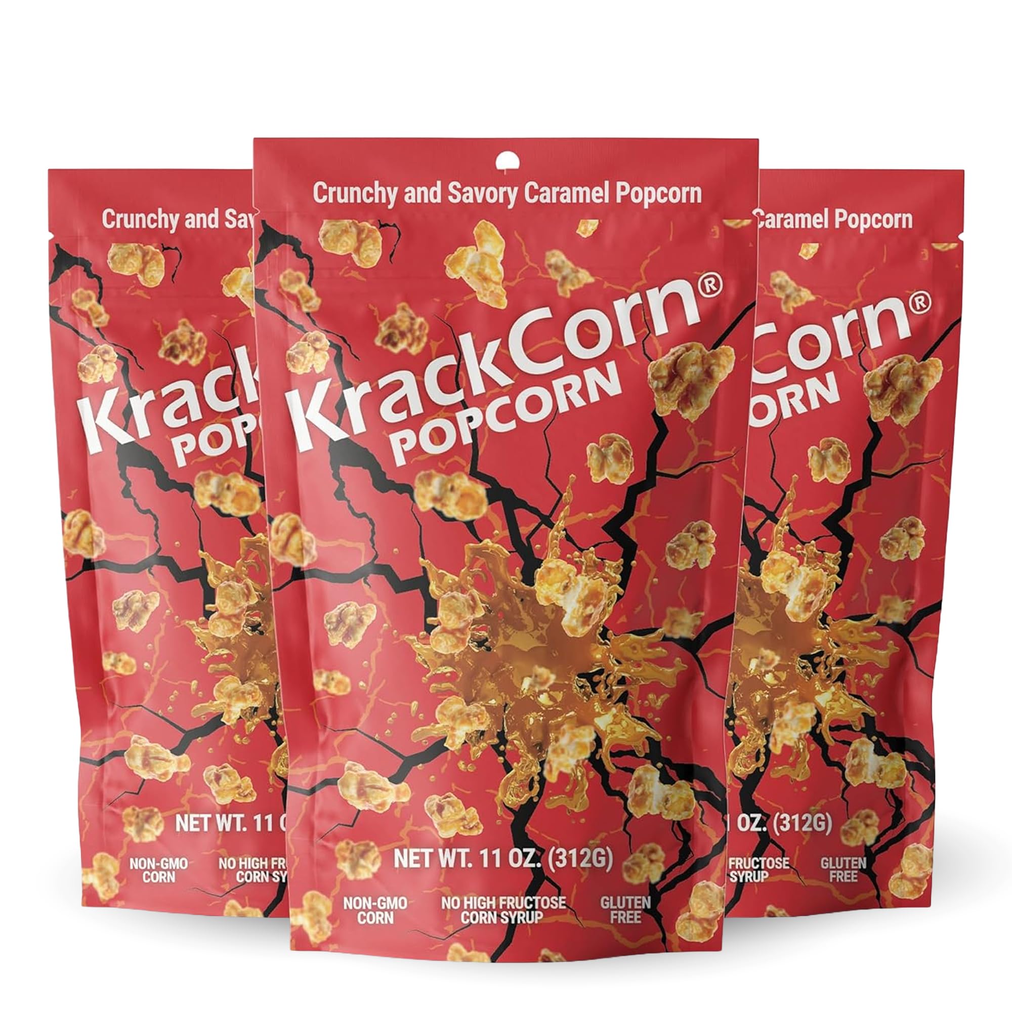 KrackCorn Sweet and Salty Caramel Popcorn, 4 oz (Pack of 6) KrackCorn