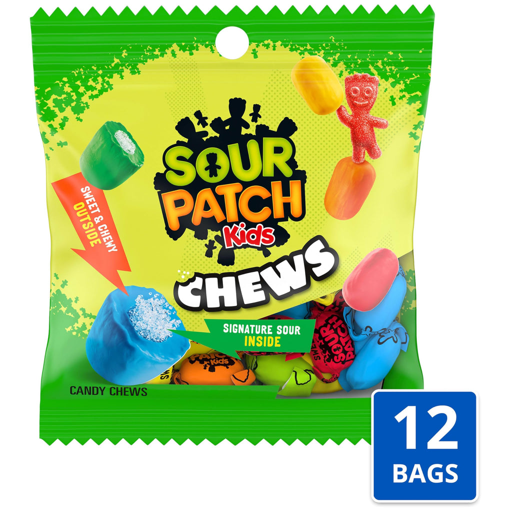 Sour Patch Kids Chews, 12-2.12 oz Bags
