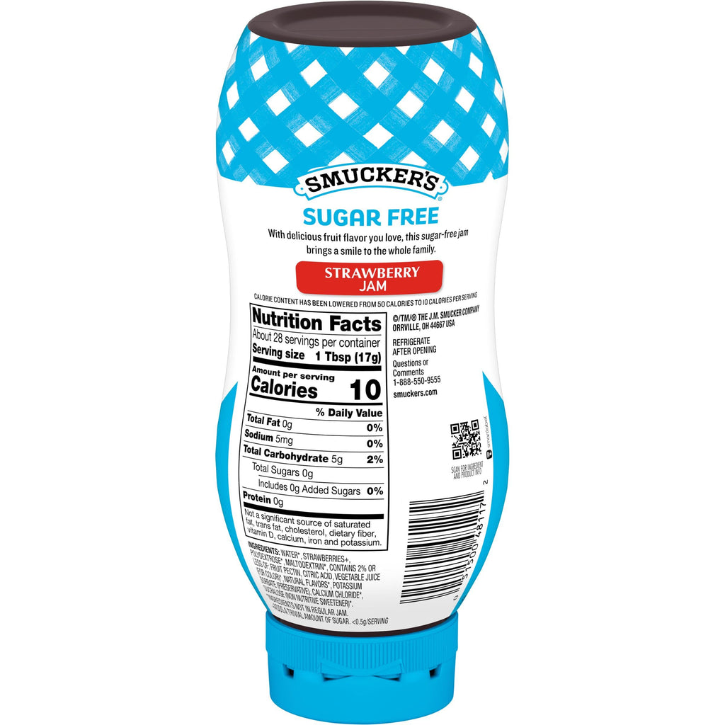 Smucker's Squeeze Sugar Free Strawberry Jam, 16.5 oz Smucker's