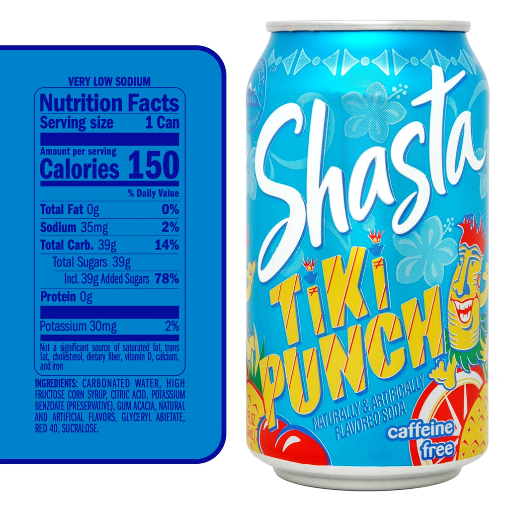 Shasta Tiki Punch Soda, 12 oz (Pack of 12) Shasta