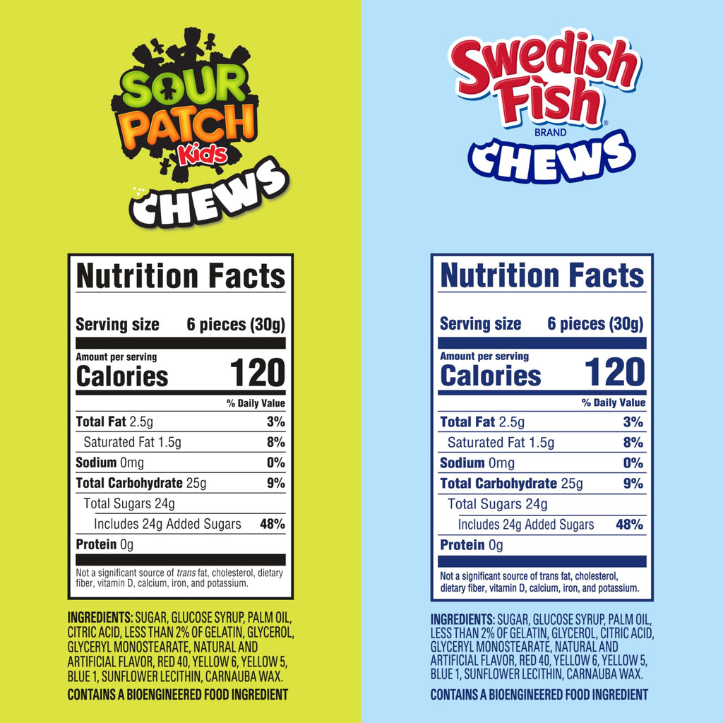 Sour Patch Kids & Swedish Fish Candy Variety Pack, 4 ct Sour Patch Kids