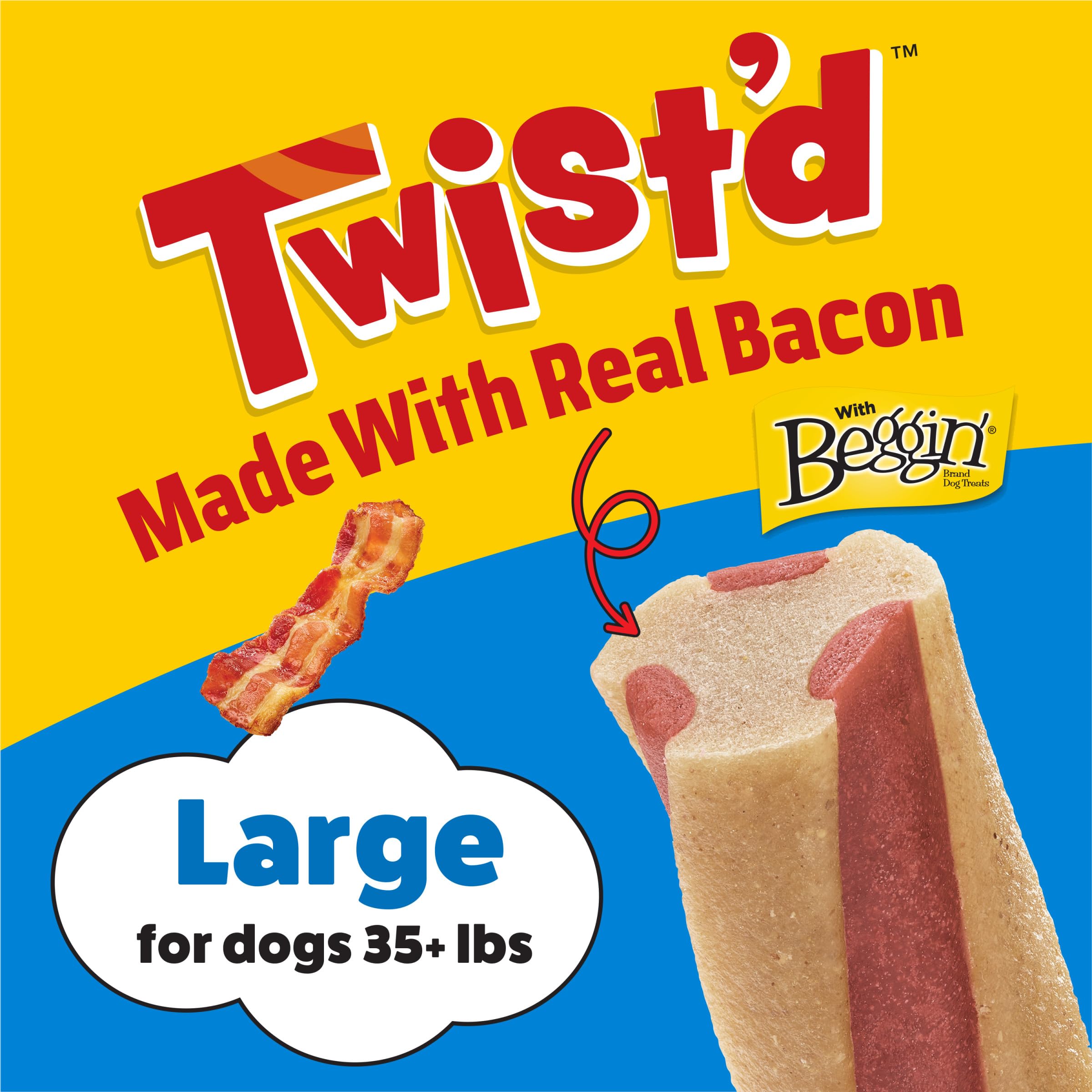Purina Beggin' Twist'd Dog Chew Treats, 6 ct Purina
