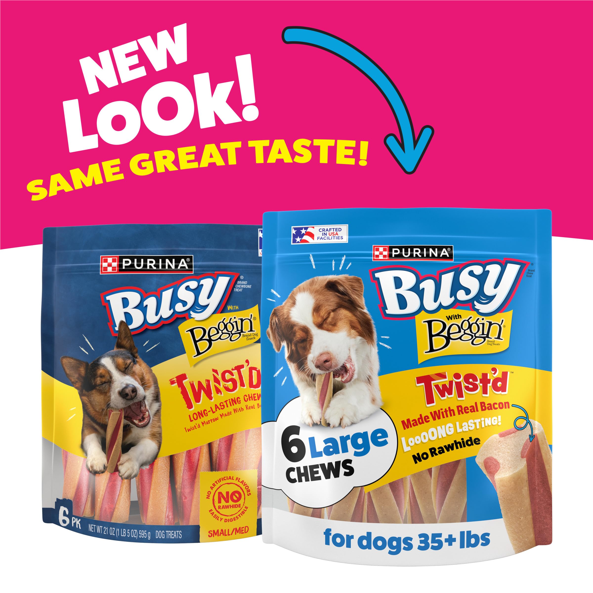 Purina Beggin' Twist'd Dog Chew Treats, 6 ct Purina