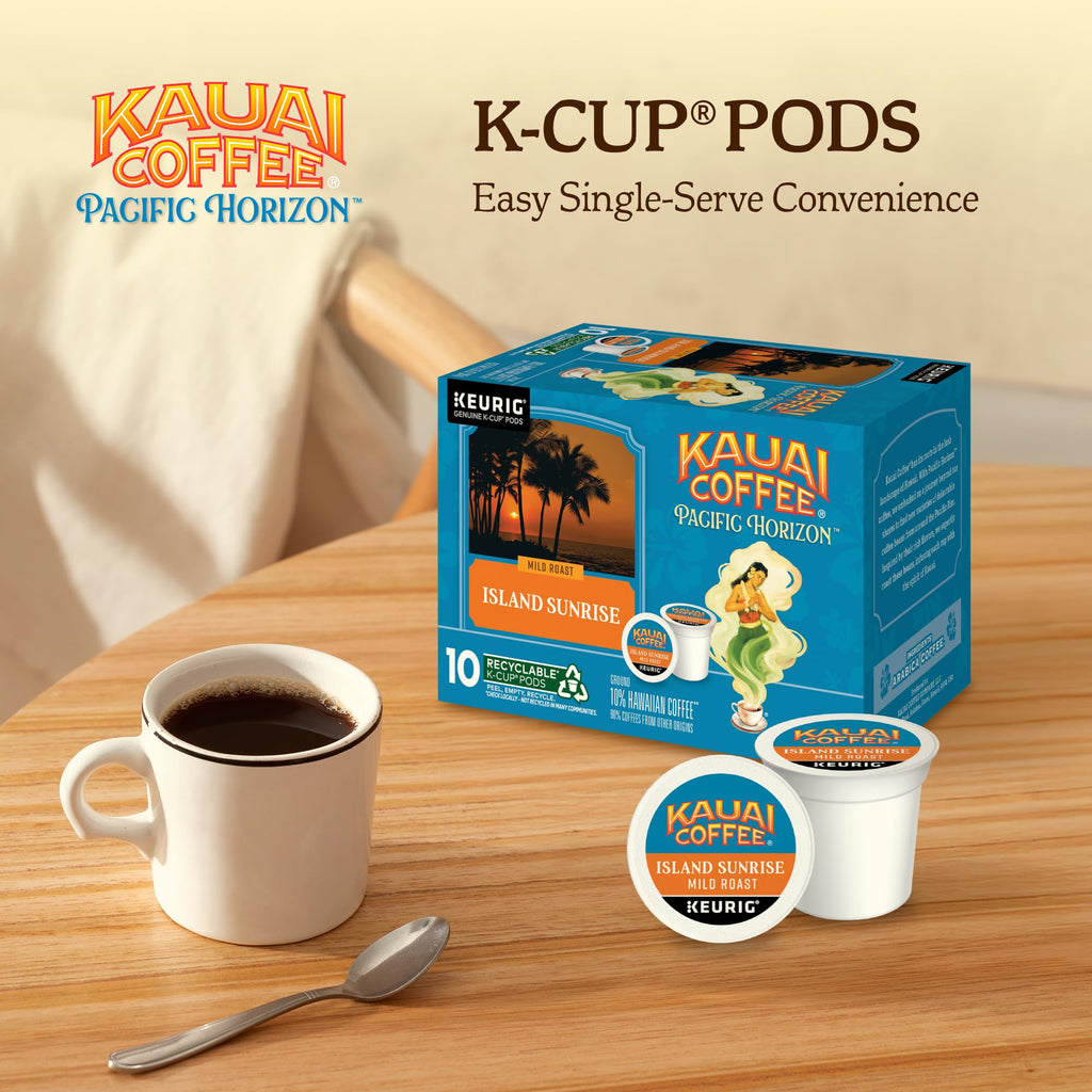 Kauai Coffee Island Sunrise Mild Roast K-Cup Pods, 10 ct Kauai Coffee