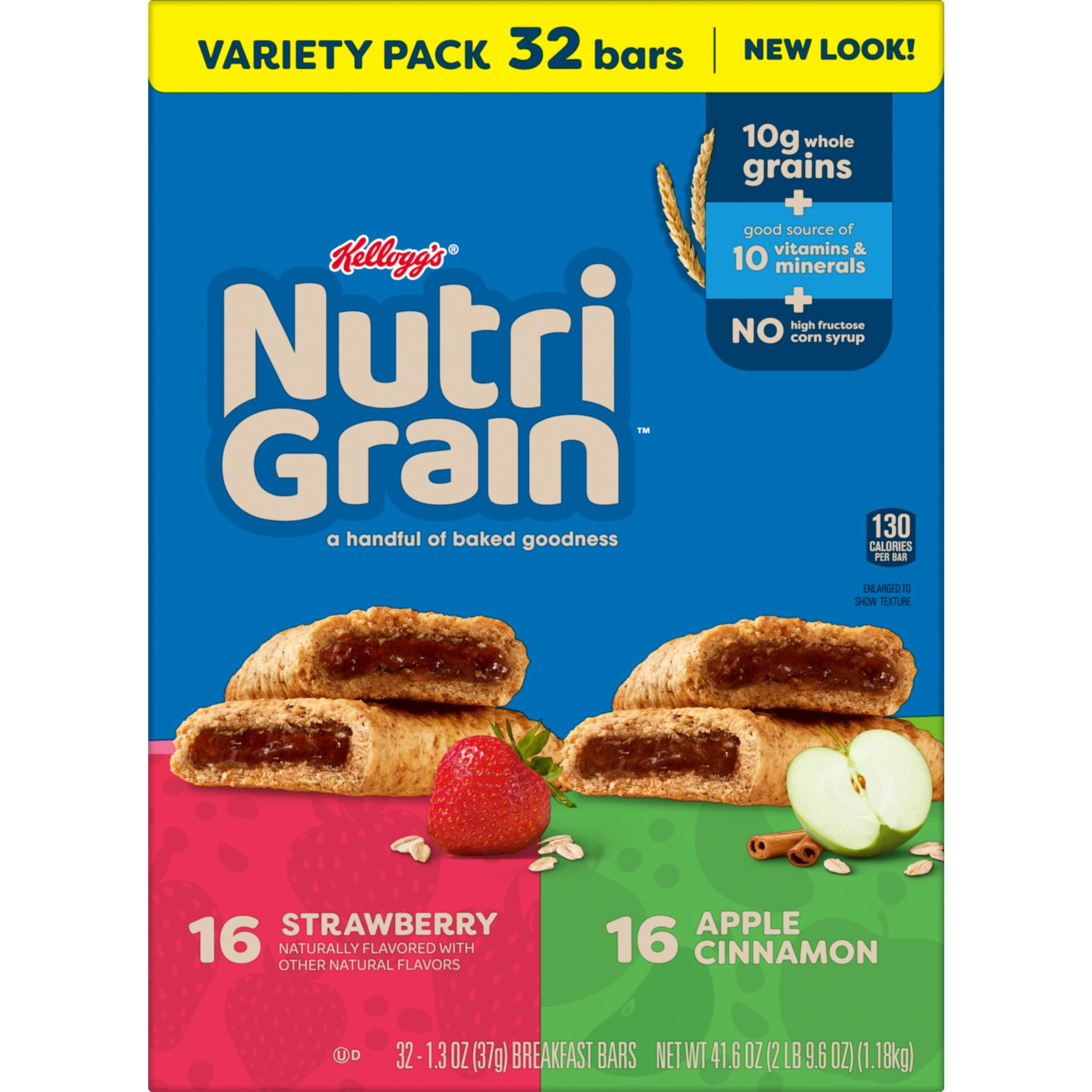 Nutri-Grain Breakfast Bars Variety Pack, 41.6 oz Nutri-Grain