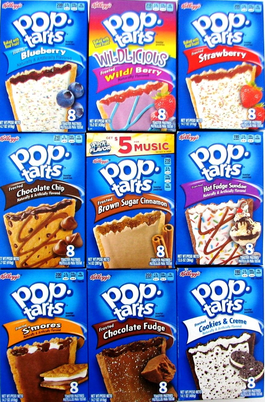 Pop-Tarts Variety Pack, 9 Flavors (Pack of 9) Pop-Tarts
