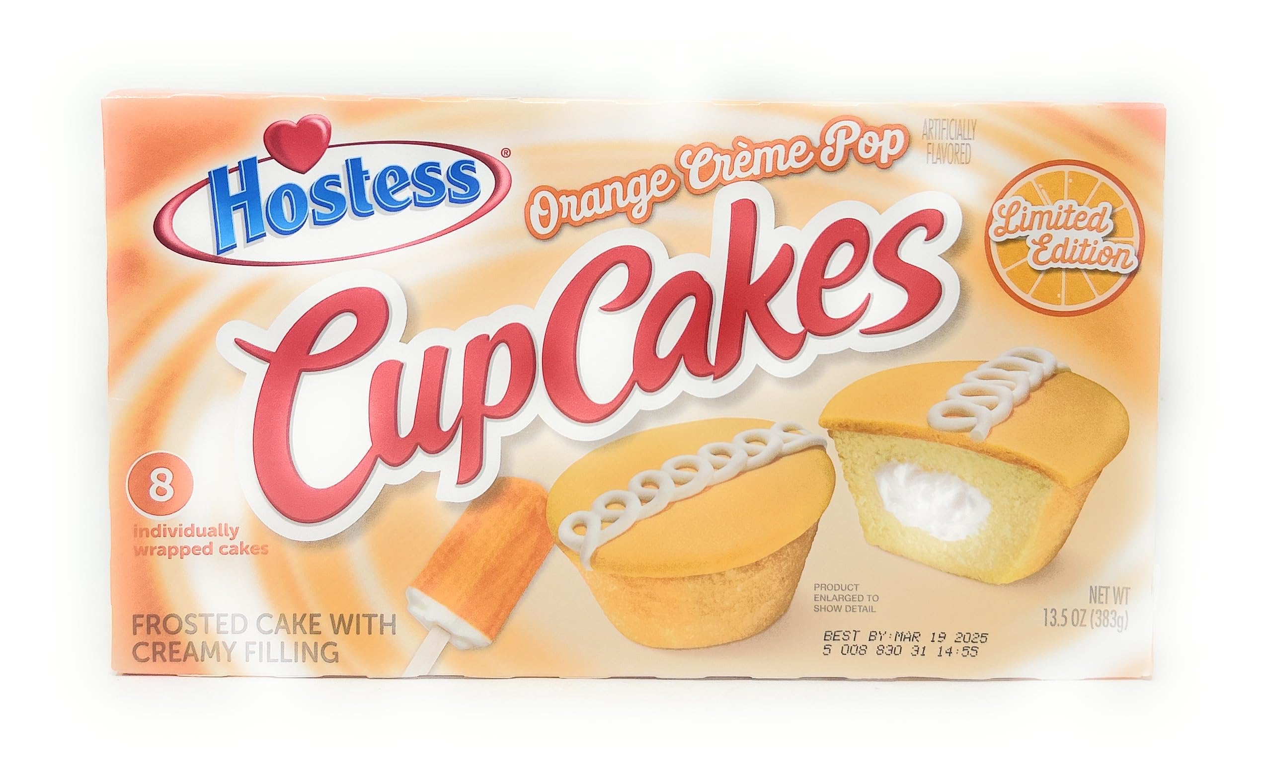 Hostess Orange Creme Pop Cupcakes, 8 ct Hostess