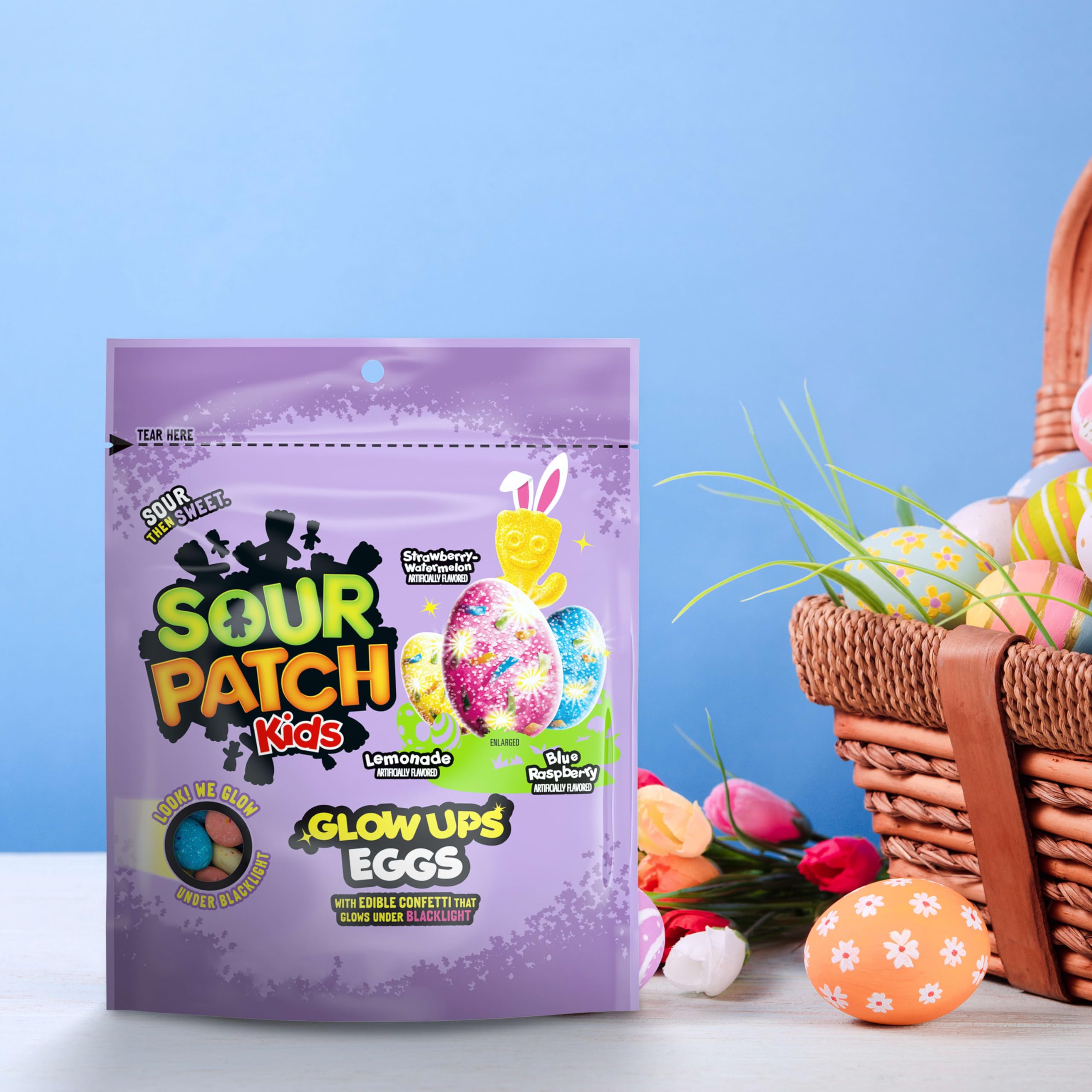 Sour Patch Kids Glow Ups Eggs Candy, 8.4 oz Sour Patch Kids