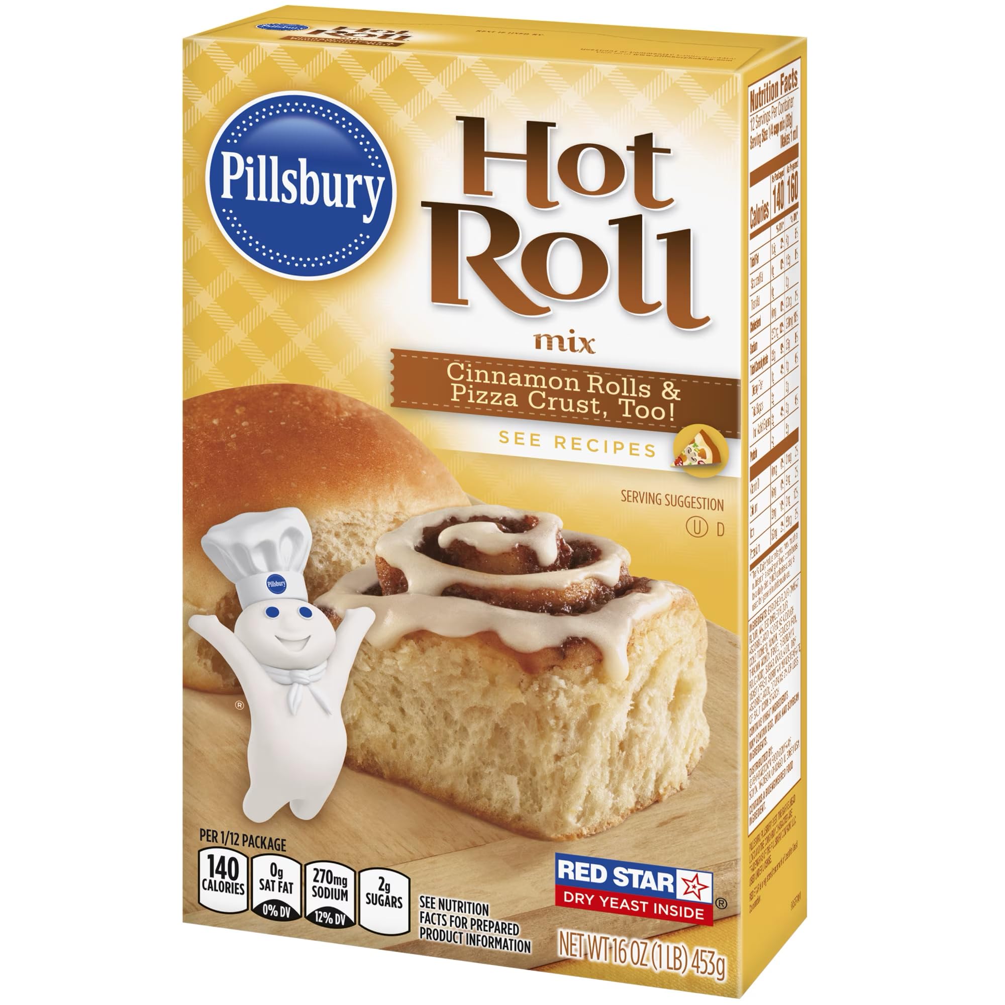 Pillsbury Hot Roll and Quick Bread Baking Mix, Two Box Pack