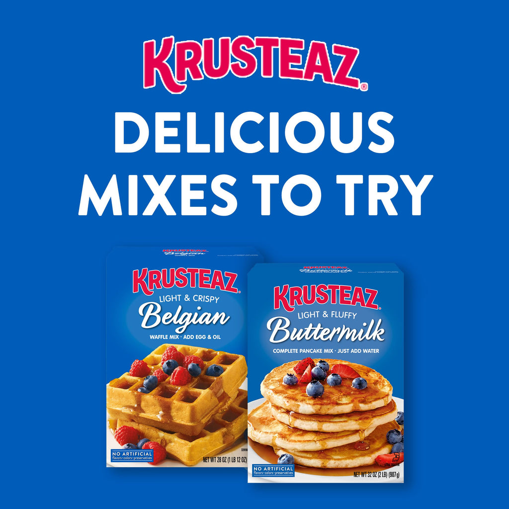 Krusteaz Light and Crispy Belgian Waffle Mix, 28 oz Box Krusteaz