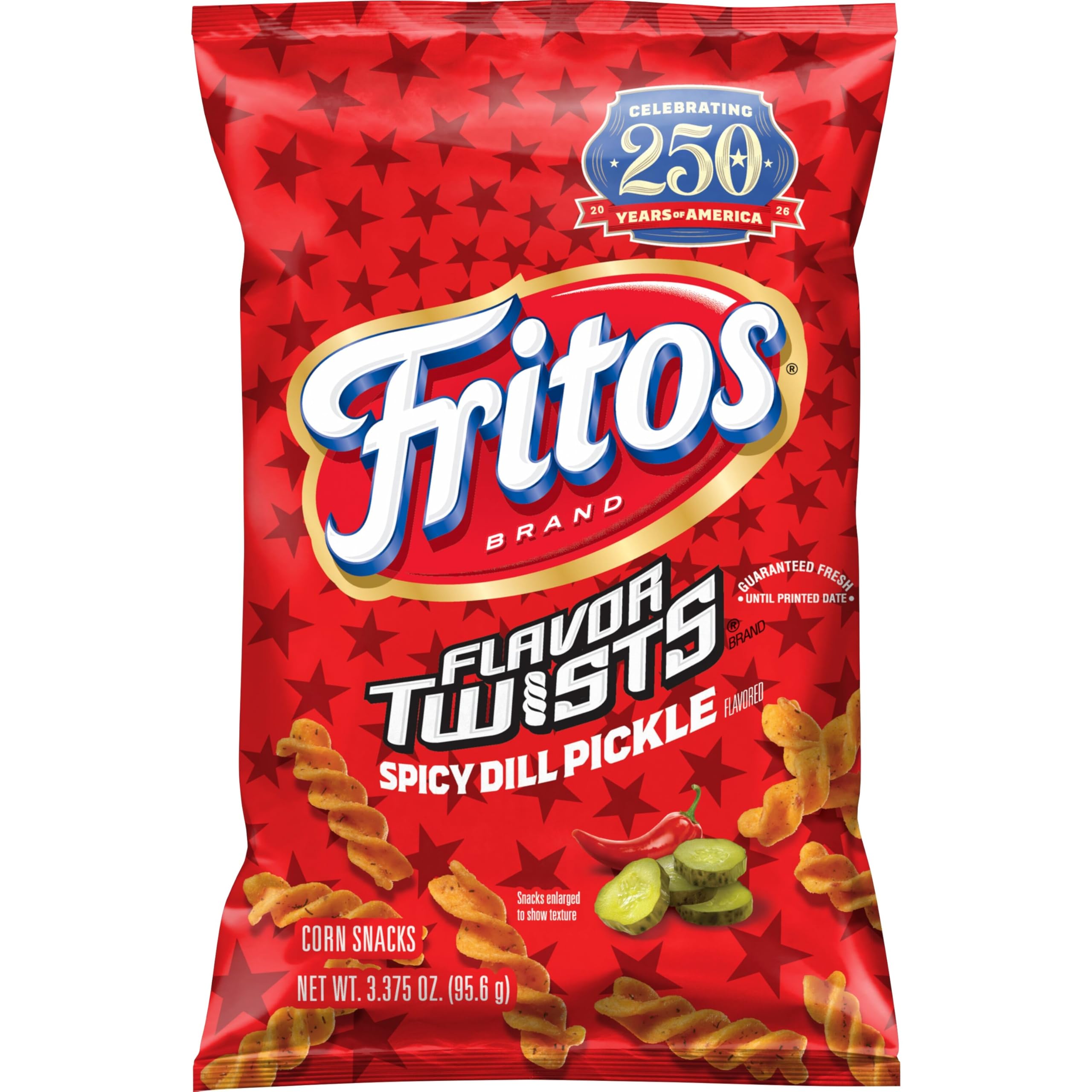 Fritos Flavor Twists Corn Snacks, Spicy Dill Pickle, 3.375 oz Fritos