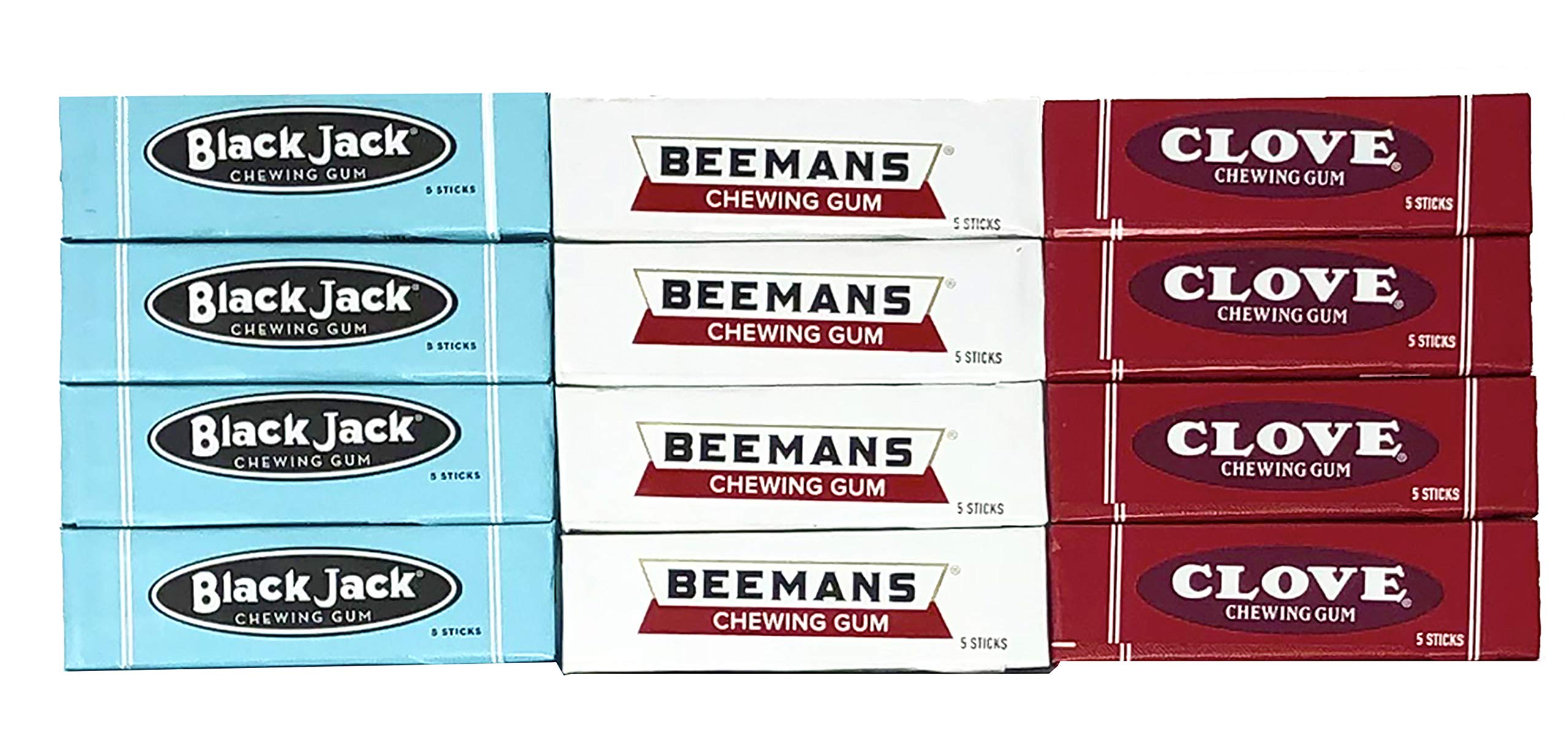 Gerrit's Chewing Gum Variety Pack, Black Jack, Beemans & Clove (Pack of 12) Gerrit's