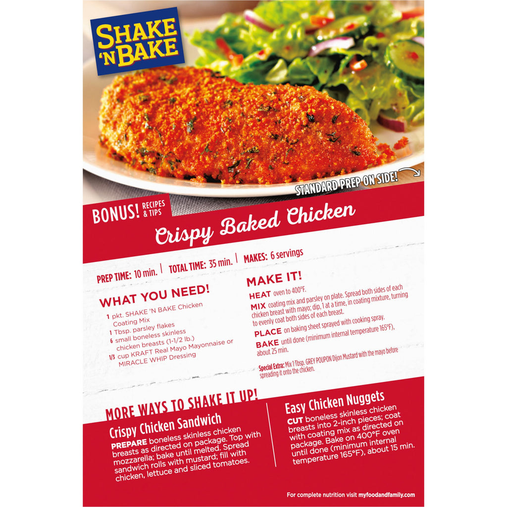 Shake 'N Bake Original Chicken Seasoned Coating Mix, 4.5 oz Shake 'N Bake