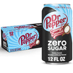 Dr Pepper Zero Sugar Creamy Coconut Soda, 12 fl oz (Pack of 12) Dr Pepper