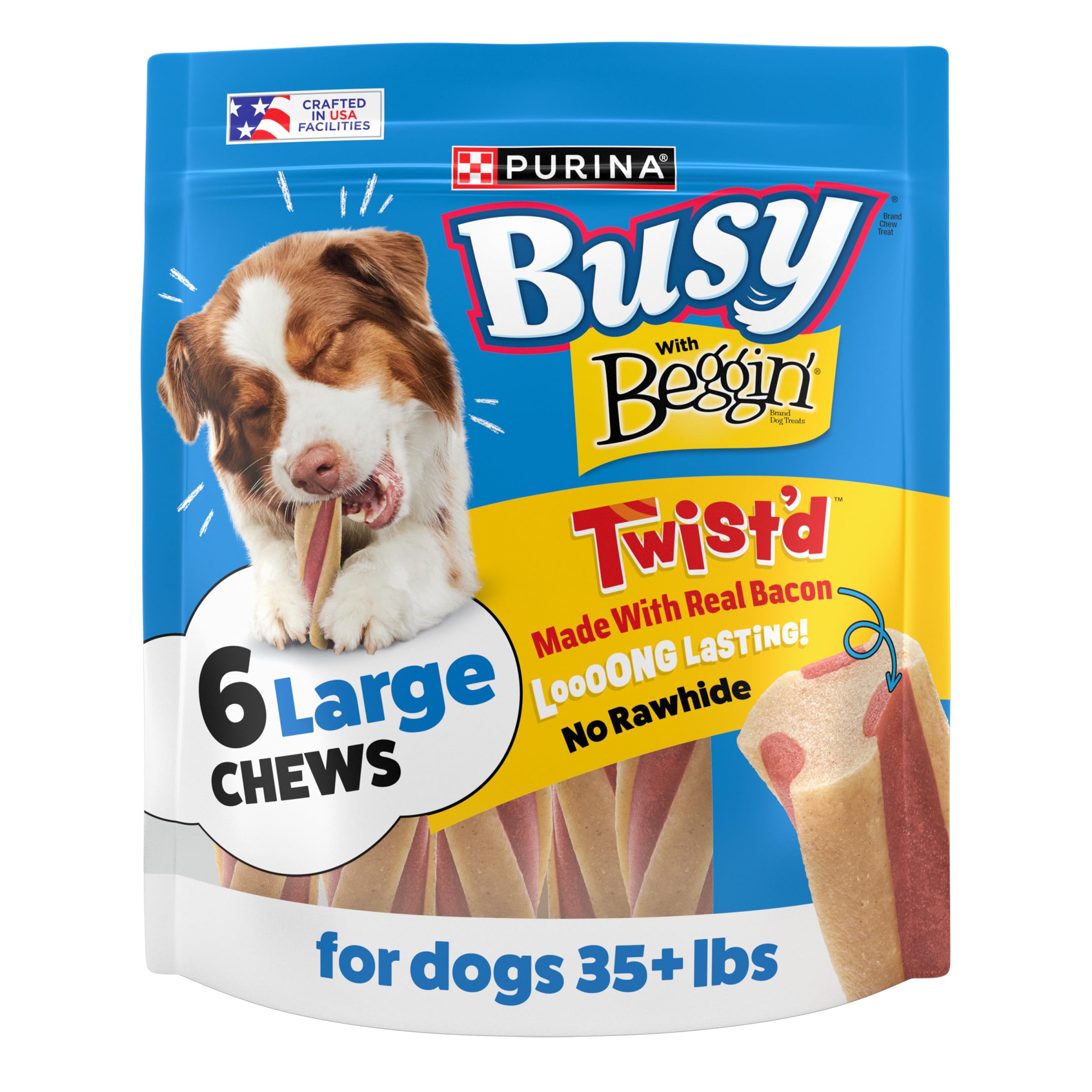 Purina Beggin' Twist'd Dog Chew Treats, 6 ct Purina