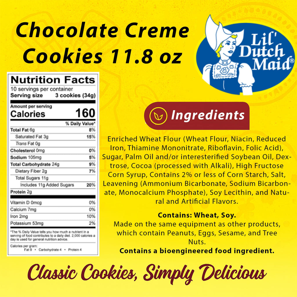 Lil Dutch Maid Creme Sandwich Cookies, 11.8 oz (Pack of 3) Lil Dutch Maid