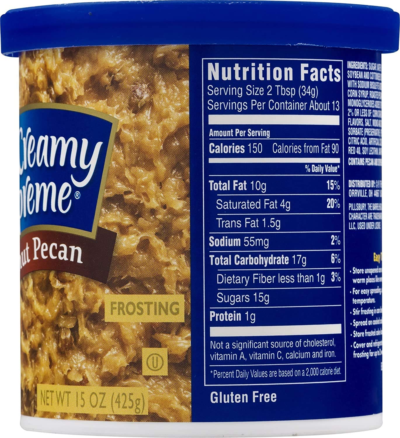 Pillsbury Creamy Supreme Coconut Pecan Frosting, 15 oz Pillsbury