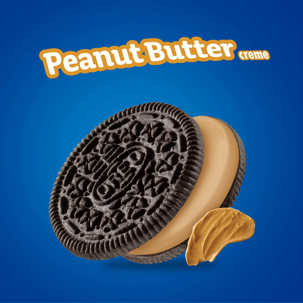 Oreo Peanut Butter Creme Chocolate Sandwich Cookies, 17 oz Oreo