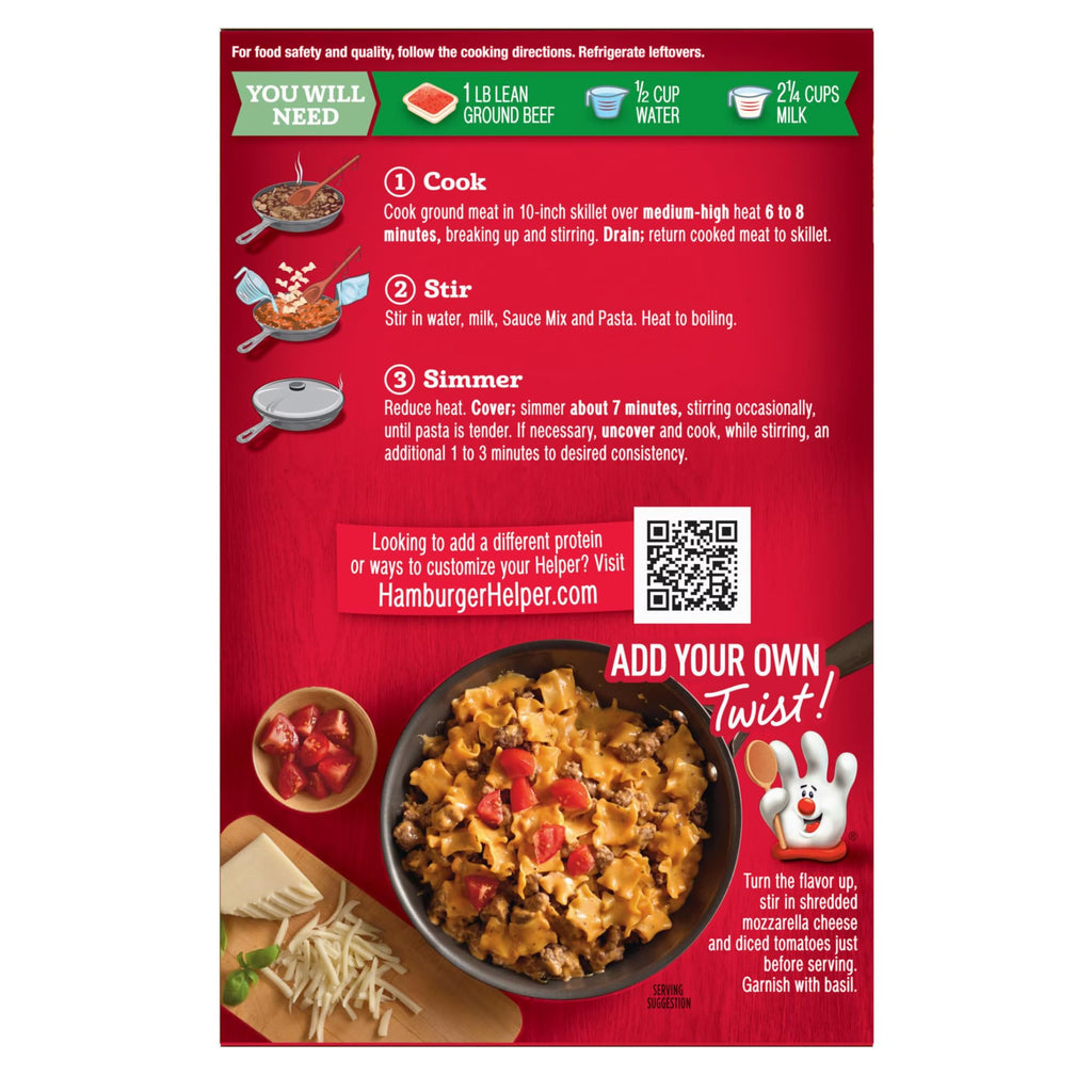 Hamburger Helper Skillet Dinner Mix, 2 Boxes per Pack, 10 Flavors