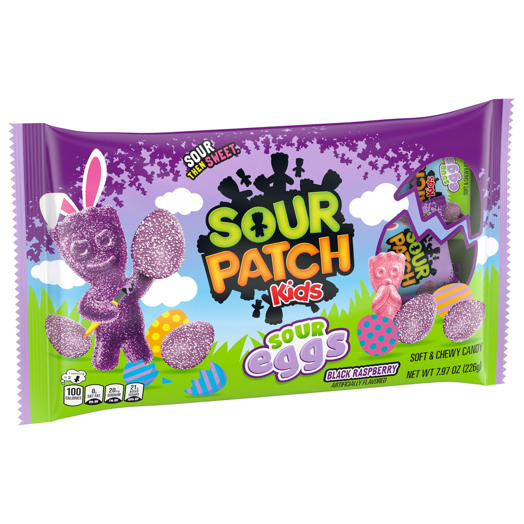 Sour Patch Kids Sour Eggs Candy, 18 Snack Packs Sour Patch Kids