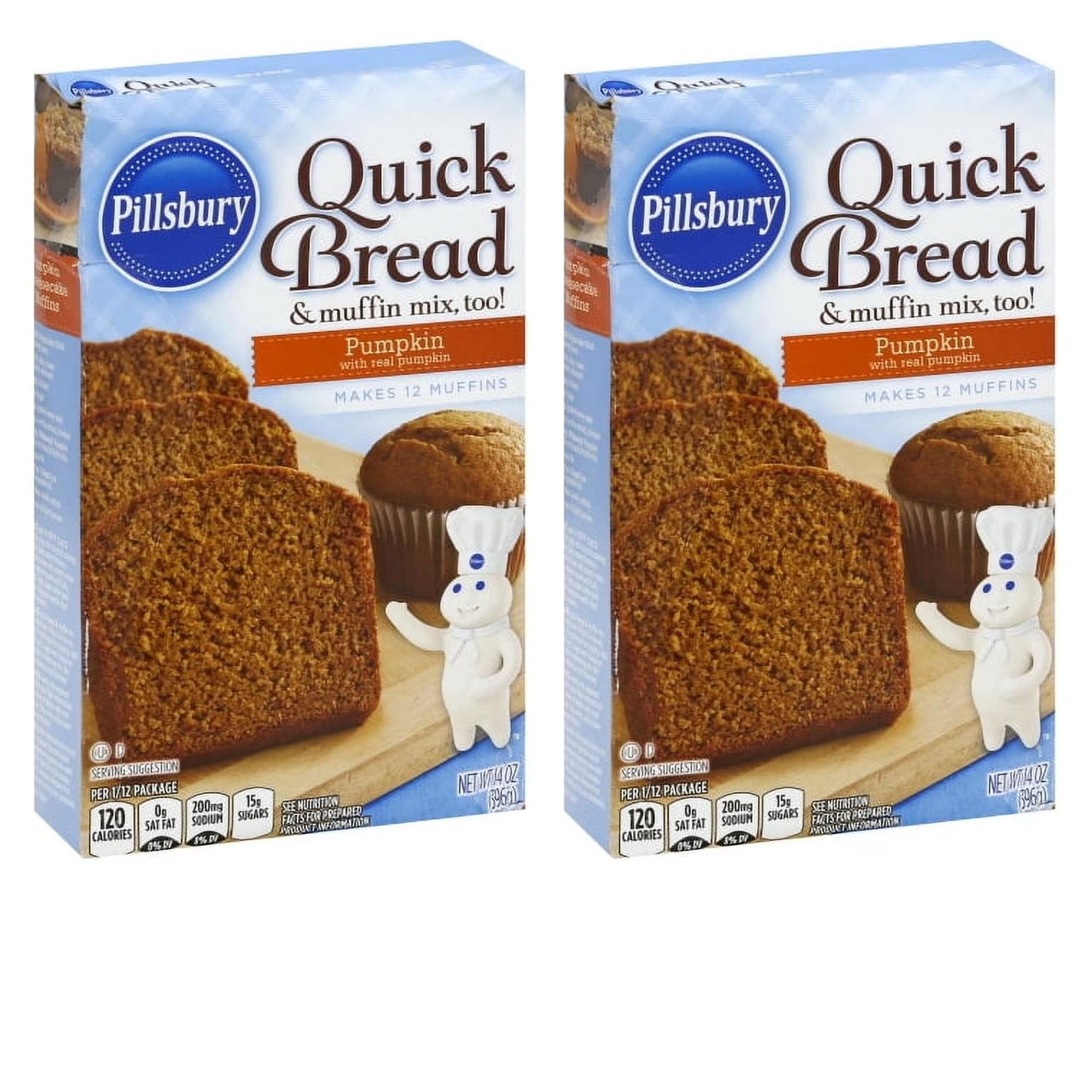 Pillsbury Hot Roll and Quick Bread Baking Mix, Two Box Pack