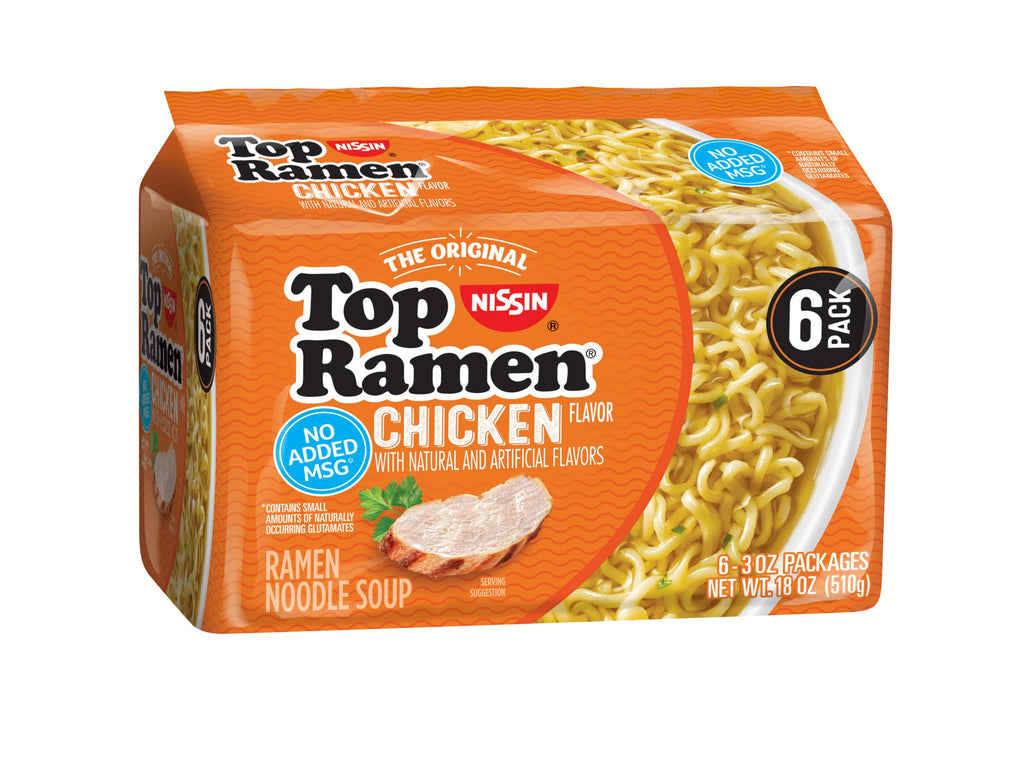 Nissin Top Ramen Chicken, 3 oz (Pack of 6) Nissin