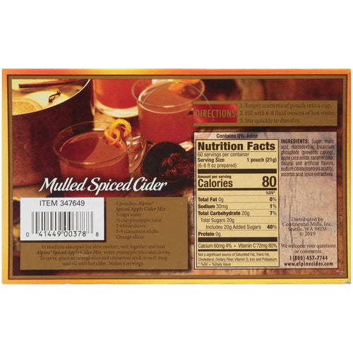 Alpine Original Spiced Apple Cider Mix, 60 ct Alpine