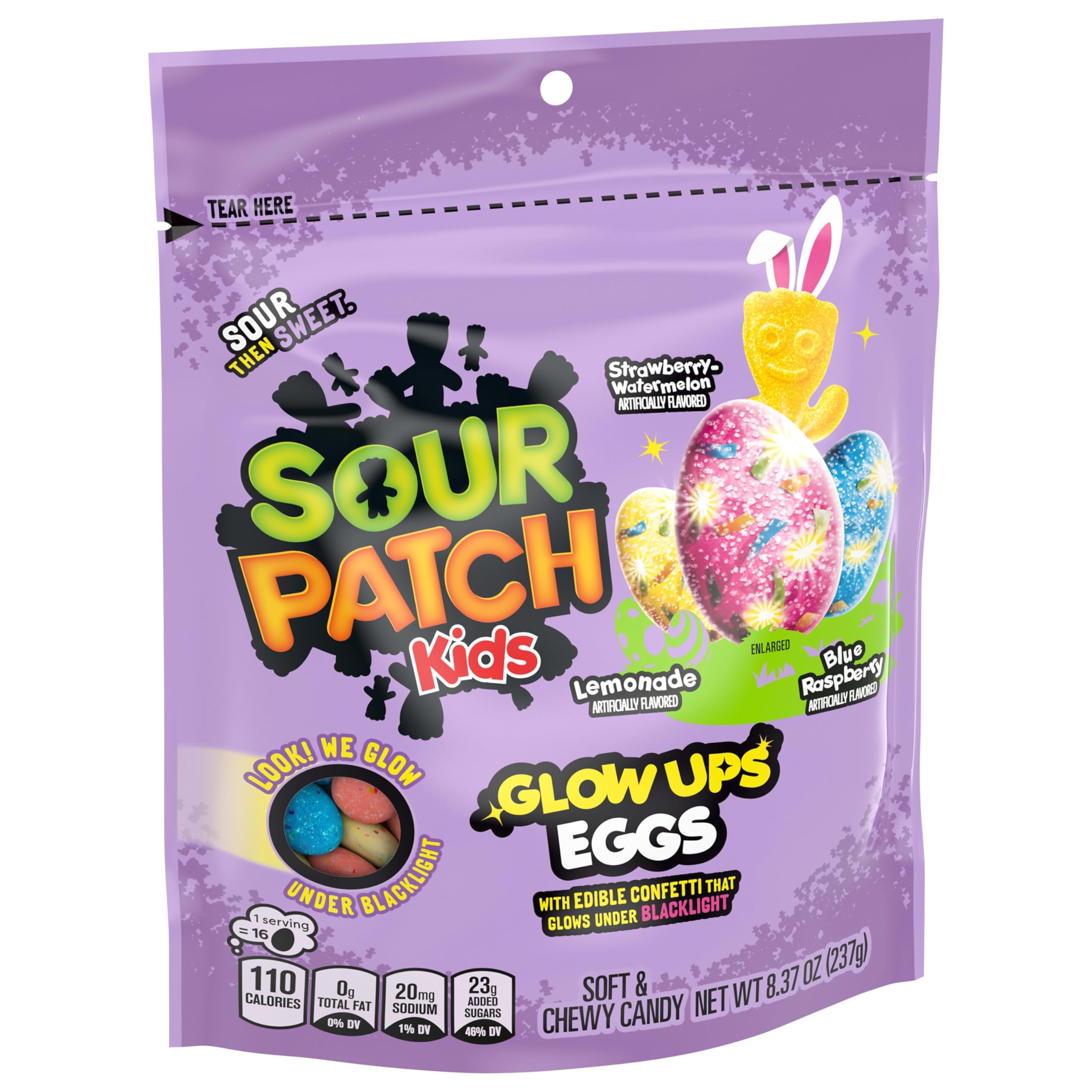 Sour Patch Kids Glow Ups Eggs Candy, 8.4 oz Sour Patch Kids