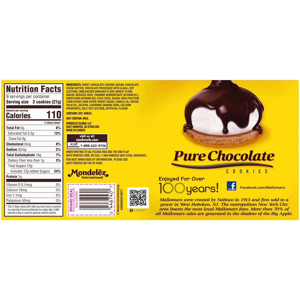 Mallomars Pure Chocolate Cookies, 8 oz Mallomars