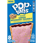 Pop-Tarts Toaster Pastries Frosted Lemon Blueberry Crumble, 13.5oz Box (8 Pop-Tarts)