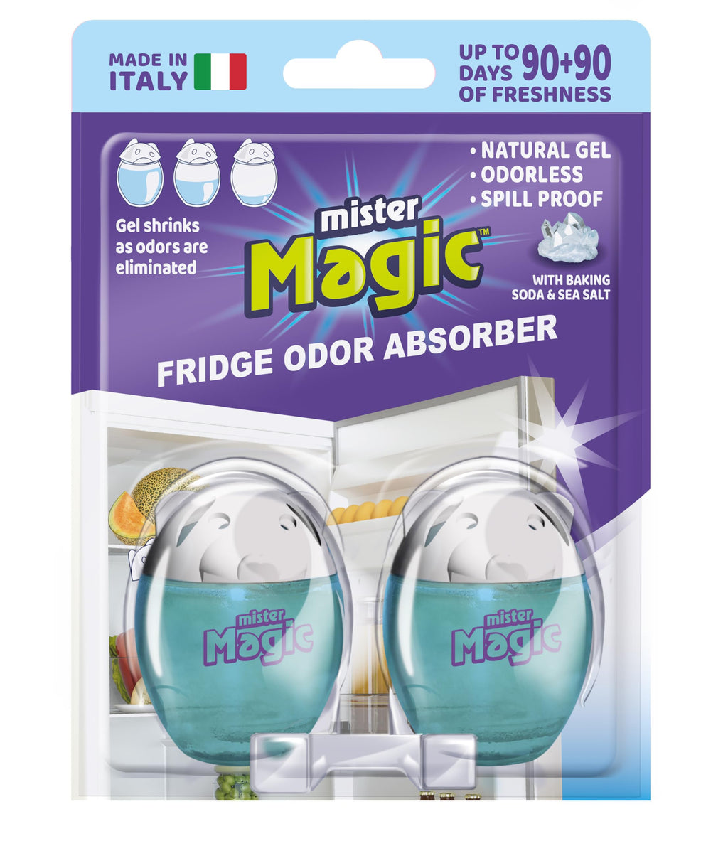 Mister Magic Refrigerator Odor Absorber, Natural Gel (Pack of 2) Mister Magic