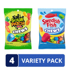 Sour Patch Kids & Swedish Fish Candy Variety Pack, 4 ct Sour Patch Kids