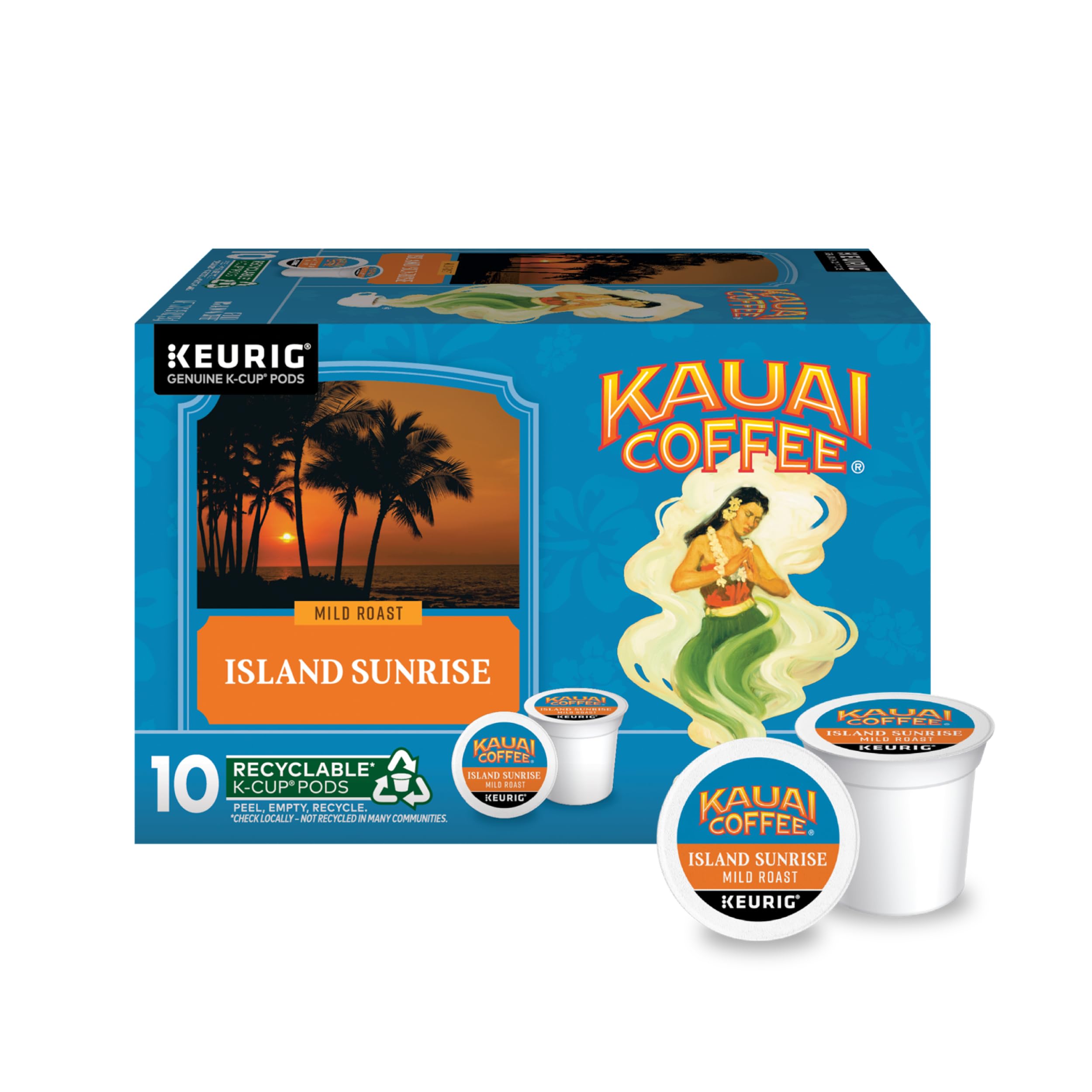 Kauai Coffee Island Sunrise Mild Roast K-Cup Pods, 10 ct Kauai Coffee