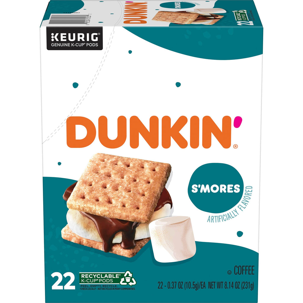 Dunkin' S'mores Flavored Coffee, 22 K-Cup Pods Dunkin'