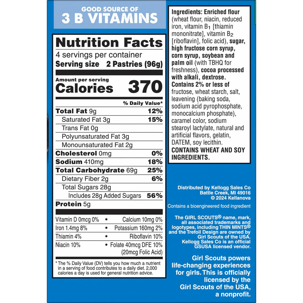 Pop-Tarts Girl Scout Frosted Thin Mints Toaster Pastries, 13.5 oz (8 ct) Pop-Tarts
