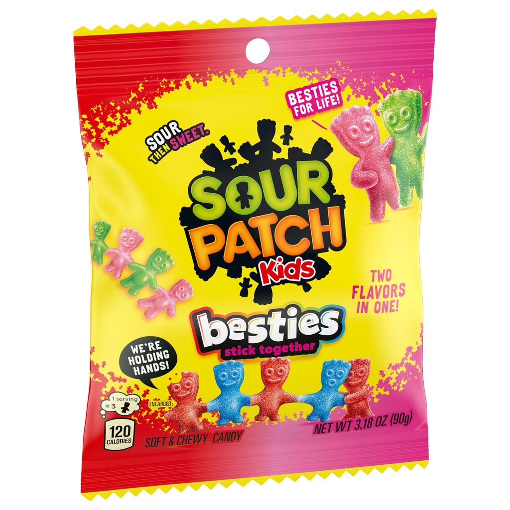 Sour Patch Kids: Besties (2 Flavors in 1), 3.18 oz, 12 Bags