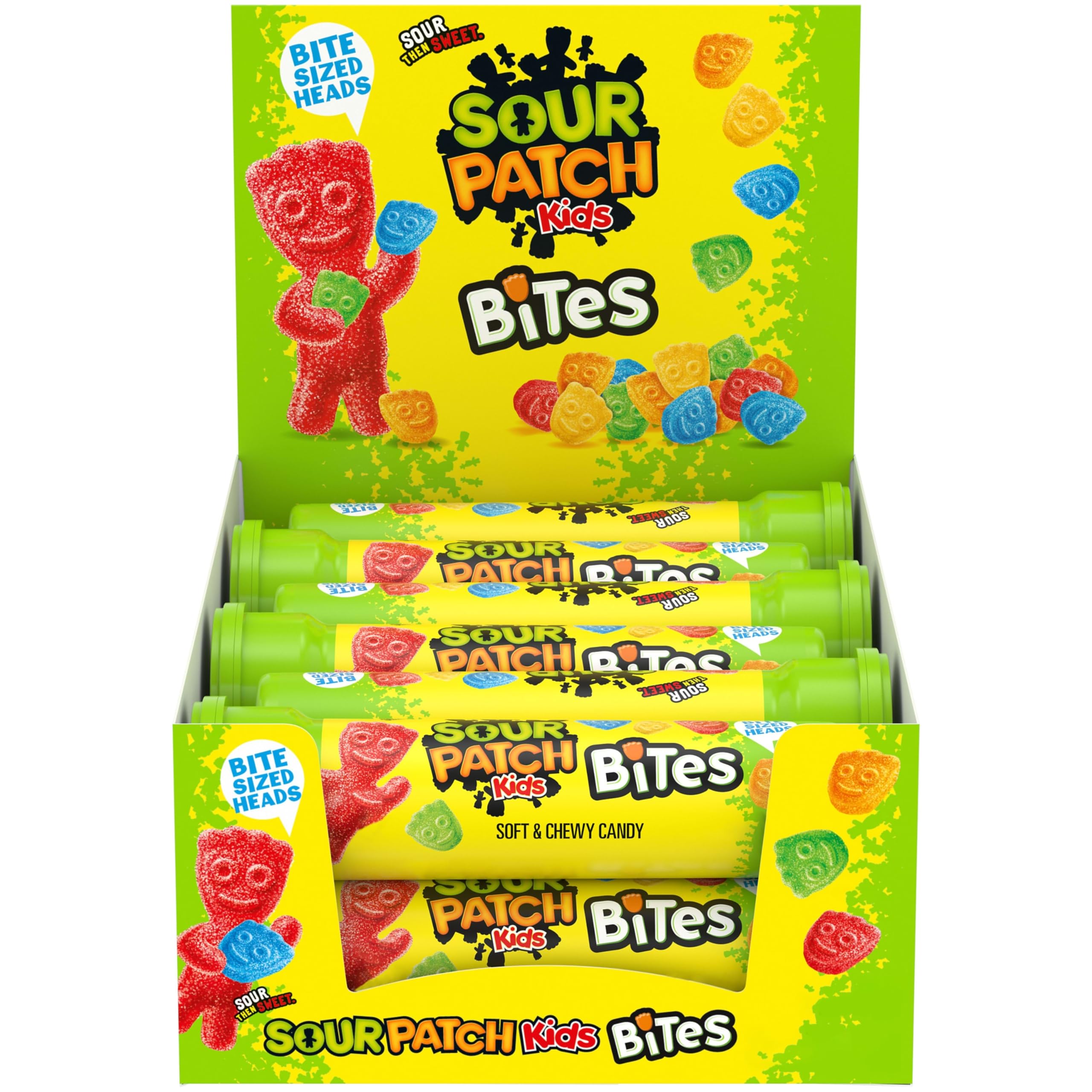 Sour Patch Kids Bites Soft & Chewy Gummy Candy, 1.8 oz (Pack of 12) Sour Patch Kids