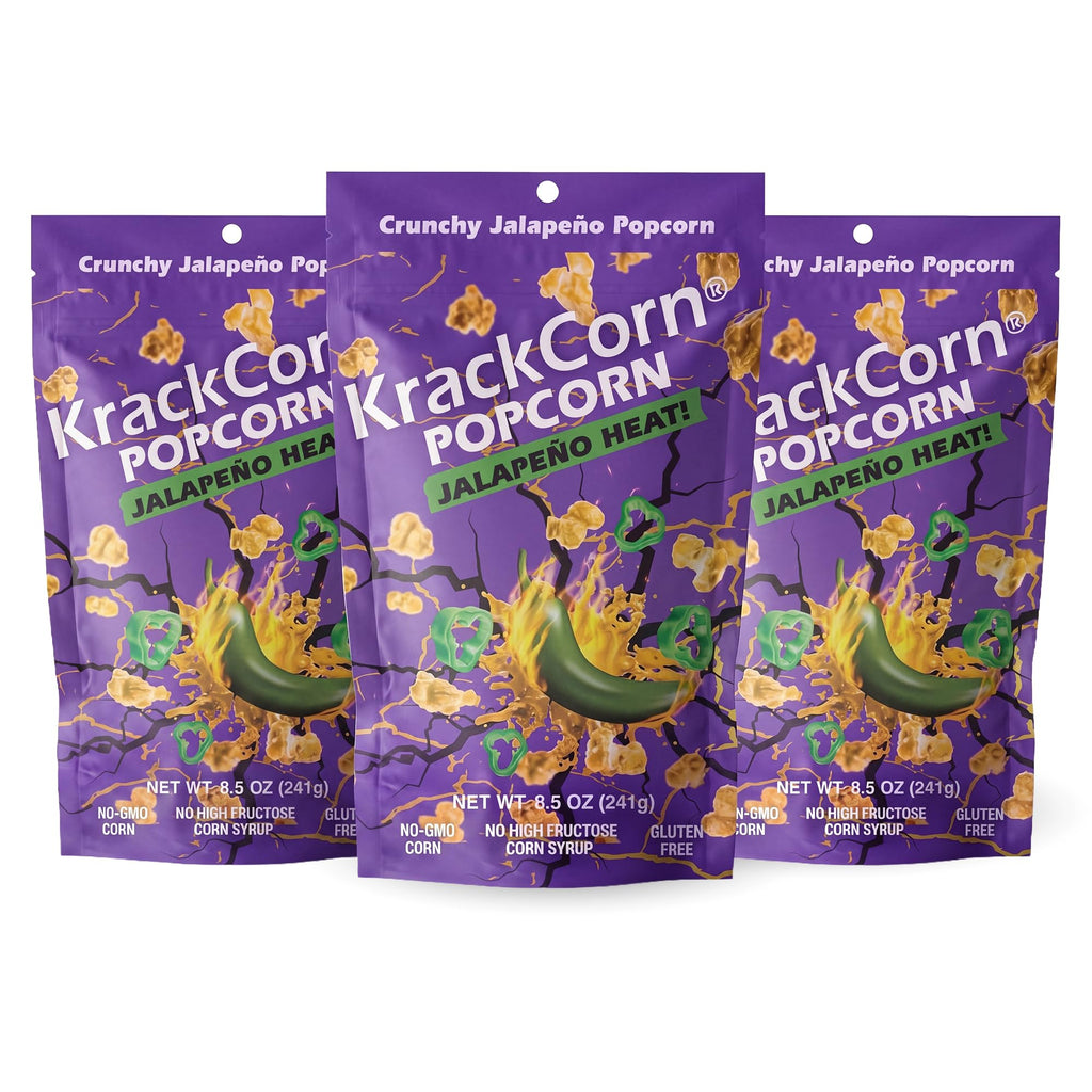 KrackCorn Jalapeno Popcorn, 8.5 oz (Pack of 3) KrackCorn