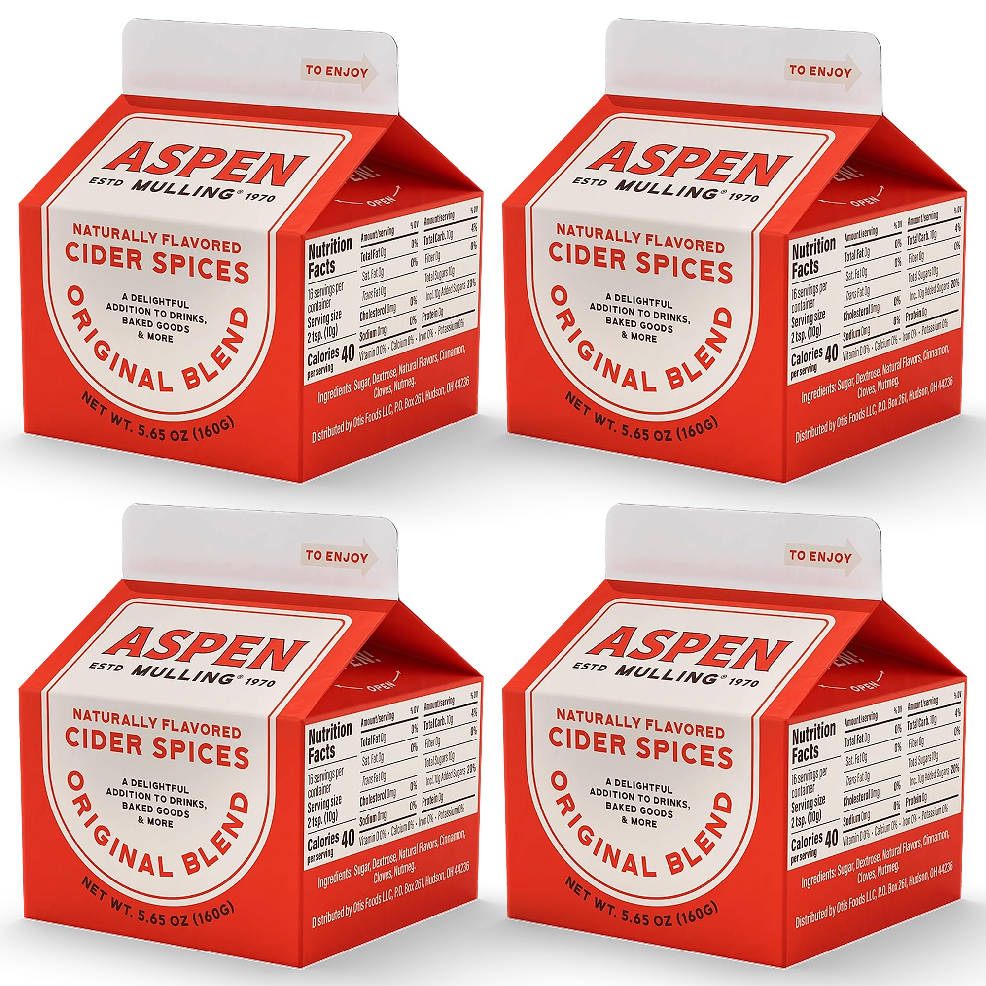Aspen Mulling Cider Spices Original Blend, 5.65 oz (Pack of 4) Aspen Mulling