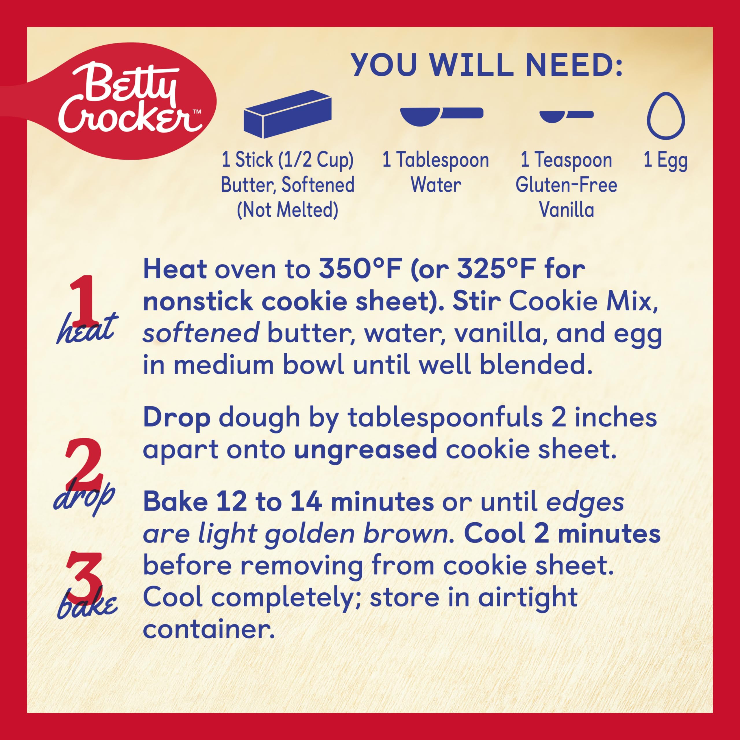 Betty Crocker Gluten Free Chocolate Chip Cookie Mix, 19 oz Betty Crocker